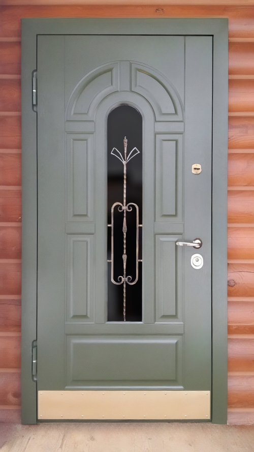 Термодверь с отбойником и ковкой