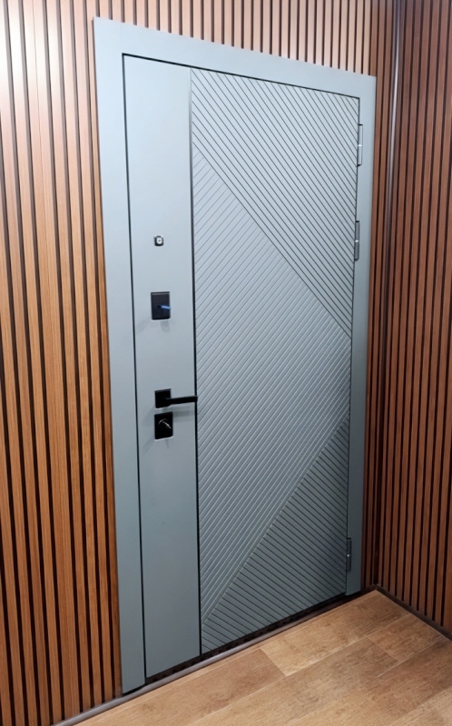 Дверь серого цвета